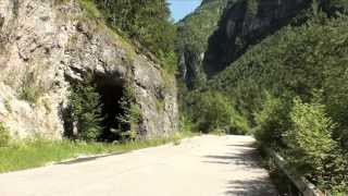 Strada abbandonata sul canale di Agordo ex tratto ferroviario [upl. by Attenauq]