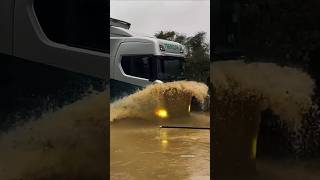 Water splash by Scania trucking lkw camion bigrig hgv bengregers watersplash [upl. by Mehta882]