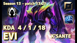 【KRサーバーGM】TH Evi カサンテKsante VS JDG 369 ジェイスJayce TOP  Patch1321 KR Ranked【LoL】 [upl. by Landan]