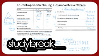 Kostenträgerzeitrechnung Gesamtkostenverfahren Betriebsgewinn  Kosten und Leistungsrechnung [upl. by Weiss]