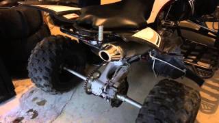 HMF Exhaust backfire flames yfz450 Yamaha [upl. by Nauh]