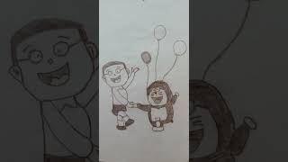 Nobita with Doraemon 🤍🖤 shorts youtube youtubeshorts [upl. by Iruj361]