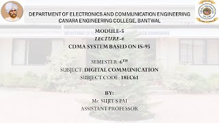 VTU DC 18EC61 M5 L6 CDMA SYSTEM BASED ON IS95 [upl. by Corotto]