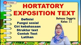 Hortatory Exposition Text  Bahasa Inggris Kelas 11  Tari Setya [upl. by Anas429]