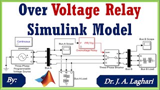 How to Design Over Voltage Relay Model in MATLAB SIMULINK  Dr J A Laghari [upl. by Atiran]