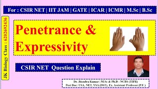 Pentrance  Expressivity  Difference Penetrance amp Expressivity  CSIR NET GATE  IIT JAM [upl. by Mert]