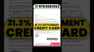 Credit Card Settlement 213 creditcard settlement [upl. by Dorella106]