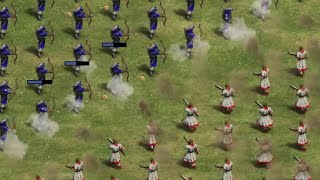 Age of Empires II Definitive Edition  600 Elite Rattan Archers vs 600 Elite Janissaries [upl. by Airaet]