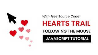 Heart Trails Follow Mouse  Javascript Project [upl. by Atikihc493]