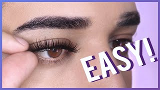 How To Apply False Eyelashes For Beginners [upl. by Costanzia]