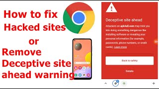 Deceptive site ahead disable in Google Chrome [upl. by Arrais683]