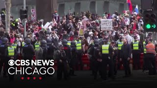 Antiwar protesters police clashed outside exhibition in Melbourne Australia [upl. by Nolur351]