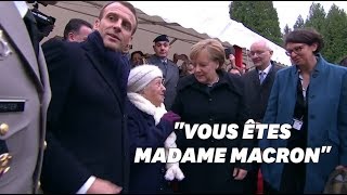 quotJe suis la chancelière allemandequot cette centenaire a confondu Merkel avec quotMme Macronquot [upl. by Boice]