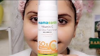 Mamaearth 50x Vitaminc daily glow face serum amp Vitamin C Daily Glow Sunscreen for radiant skin RARA [upl. by Beitris3]