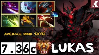 Shadow Fiend Pos 1  Average MMR 12032  Lukas  736c  Immortal Dota 2 Pro Plays [upl. by Laszlo]