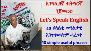 ዝርርብ 16 40 ኣገደስቲ ሓረጋት፥ እንግሊዘኛ ብትግርኛ፡ 40 important everyday phrases [upl. by Tapes]