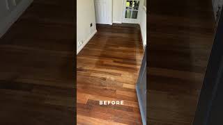 Wood Floor Restoration shorts  Art of Clean [upl. by Iaw]