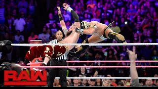 Enzo Amore vs Kalisto  WWE Cruiserweight Championship Lumberjack Match Raw Oct 9 2017 [upl. by Nyram]