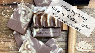 Cold Process Soap Making 101  Step by Step Tutorial w Recipe❣️  Ellen Ruth Soap [upl. by Junie]