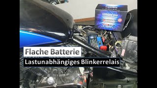 Umbau zum Bobber  Lastenunabhängiges Blinkerrelais  Flache kleine Batterie  Kawasaki VN800 Vulcan [upl. by Nehcterg279]