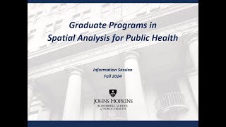 Graduate Programs in Spatial Analysis for Public Health [upl. by Aihcila]