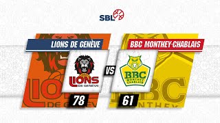 Lions de Genève vs BBC MontheyChablais  Game Highlights [upl. by Toh70]