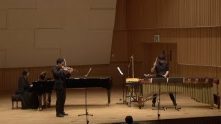 Danse macabre  for Violin Piano and Mallet Percussion Marimba Vibraphone [upl. by Ainnat]