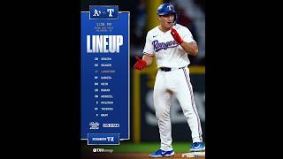 Texas Rangers Lineup for Today’s Day Game vs Oakland A’s texasrangers mlbtoday mlb [upl. by Dorisa699]