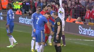 IVANOVIC BITTEN BY SUAREZ  Liverpool vs Chelsea [upl. by Aicele]