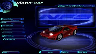 NFS High Stakes  Wiegert Vector W8 TwinTurbo [upl. by Abbottson]