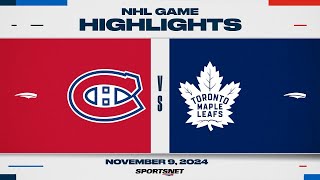 NHL Highlights  Canadiens vs Maple Leafs  November 9 2024 [upl. by Deehahs829]