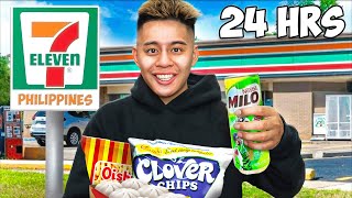 24 Hours Eating ONLY at 711 in The Philippines [upl. by Small379]