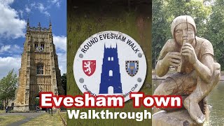 Evesham Town WALKTHROUGH in Worcestershire  Walking in England  June 2020 [upl. by Ahola]