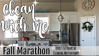 FALL CLEAN WITH ME MARATHON  OVER 1 12 HOURS OF INSANE CLEANING MOTIVATION  CLEANING ROUTINE [upl. by Ferdinana]