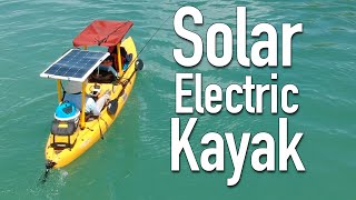 DIY solar powered electric kayak overview and demo [upl. by Drooff]