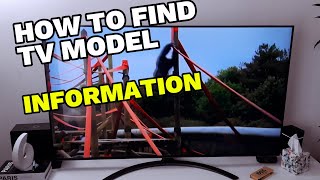 How To Find TV Model Information LG TV [upl. by Llerut874]