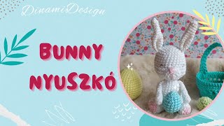 Amigurumi easter Bunny 🐰 crochet tutorial video  Horgolt húsvéti nyuszi ingyenes minta [upl. by Irtemed]