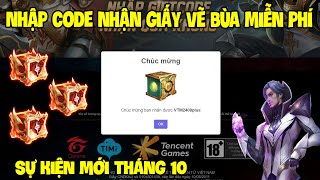 Liên Quân  Tặng Code Nhận Giấy Vẽ Bùa Miễn Phí  Sự Kiện Mới Tháng 10 [upl. by Latsyrd]