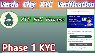 Verda City KYC Verification Full Process l Verda City KYC Done ✅ l phase 1 KYC complete l SAQLAIN [upl. by Tristis816]