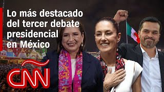 Resumen del tercer debate presidencial entre Sheinbaum Gálvez y Máynez  Elecciones en México 2024 [upl. by Zela]