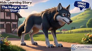 The Hungry Wolf in Hindi  Urdu  Moral Story  Learning Story  Bed Time Story story wolf kids [upl. by Lledal984]