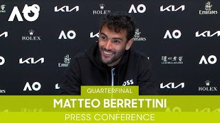 Matteo Berrettini Press Conference QF  Australian Open 2022 [upl. by Amoakuh741]