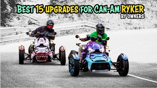 Must have 15 upgrades for your CanAm RYKER [upl. by Arianie]