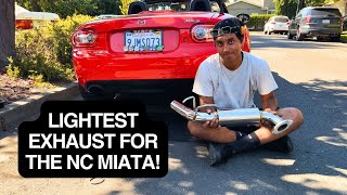 NC Miata RoadsterSport Race Single Exhaust Install [upl. by Arnuad]