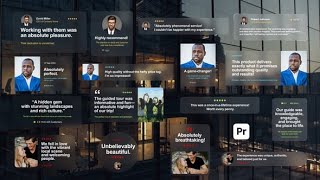 Premiere Pro Template Testimonials Glass Pack [upl. by Eidderf95]