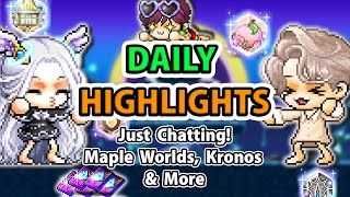 Daily Highlights Maple Worlds Kronos amp More  Maplestory GMS [upl. by Ybrik139]