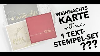 Weihnachtskarte mit nur einem TextStempel Set [upl. by Kahler]