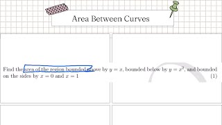 Using Integration to Find Area of Bounded Region  Calculus [upl. by Ddart206]