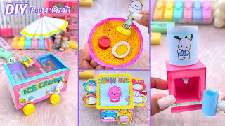 DIY Miniature Crafts Idea  Easy Craft Ideas  mini ice cream stall  mini ramen bowl  school hacks [upl. by Eednus]