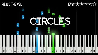 Pierce The Veil  Circles  EASY Piano Tutorial [upl. by Namlas]